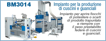 IMPIANTO PER LA PRODUZIONE DI CUSCINI E GUANCIALI 